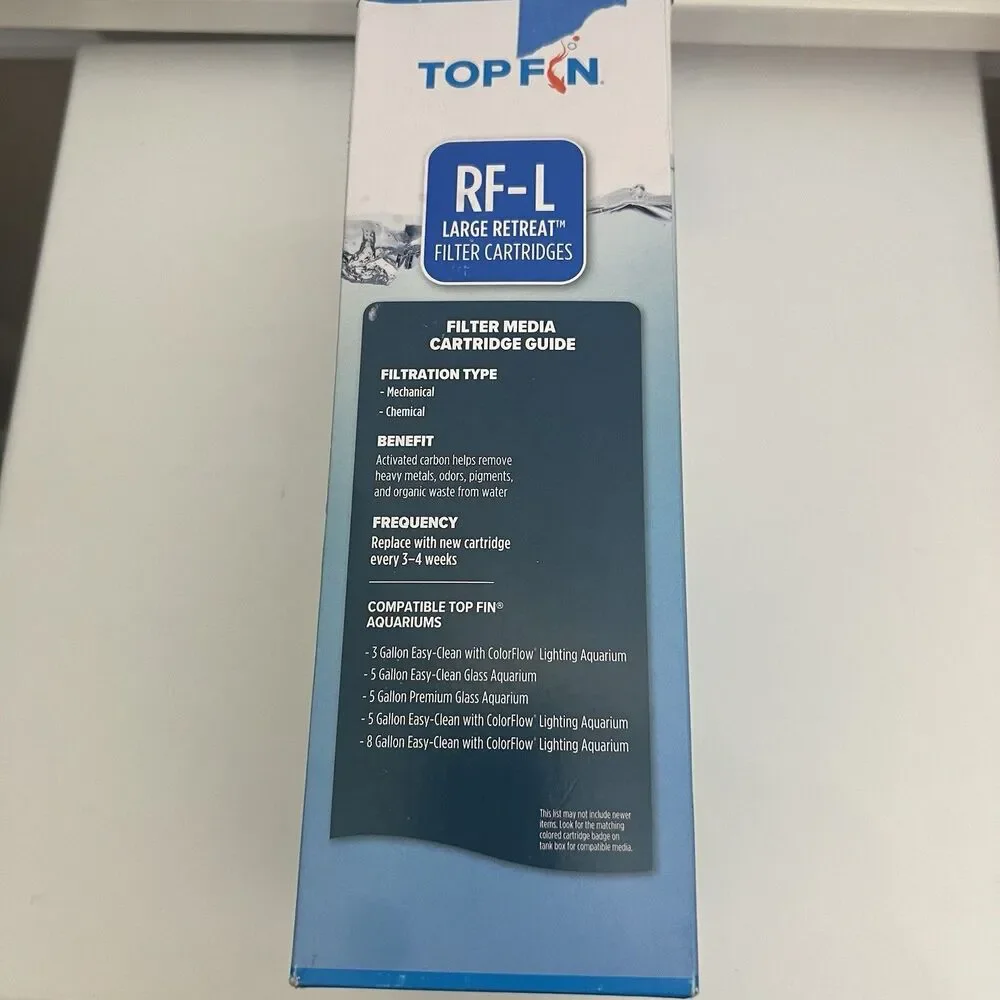 Top Fin Retreat RF-S Filter Cartridges 5 Month Supply Total Of 5 Filters READ